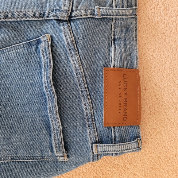 LUCKY BRAND Button Fly High Rise Skinny Bridgette Distress Raw Fray Hem Jeans - Picture 8 of 8